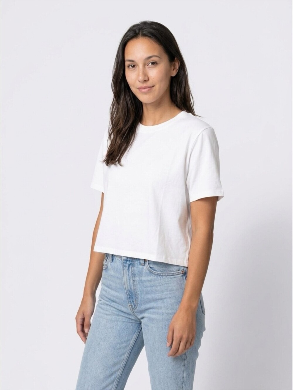 Halara Round Neck Short Sleeve Casual Cotton Boxy T-Shirt Large White NWT
